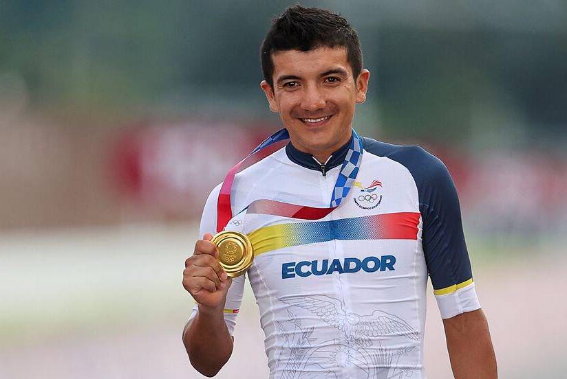 Richard Carapaz consiguió la segunda medalla de oro olímpica para Ecuador