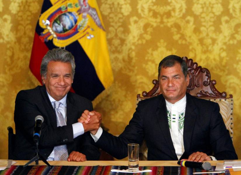 Lenín Moreno y Rafael Correa en una fotografía de archivo.