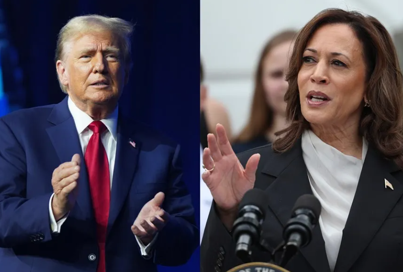 Candidatos a la presidencia de Estados Unidos el expresidente Donald Trump y a la actual vicepresidenta Kamala Harris.