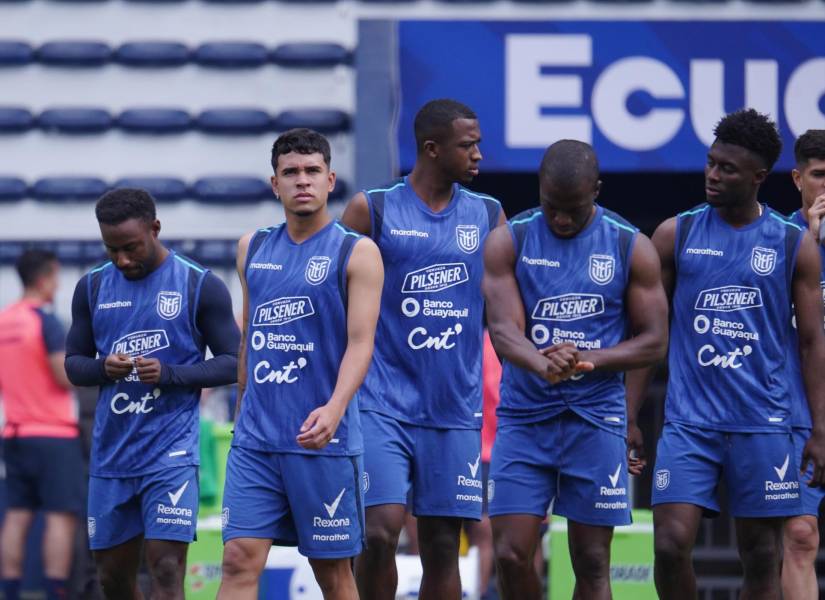 Imagen del entrenamiento de la selección de Ecuador en Guayaquil.