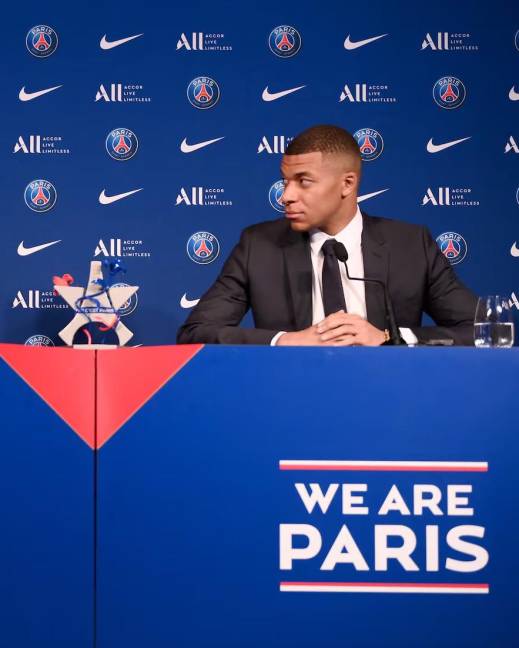 Kylian Mbappé durante su última temporada con el PSG.