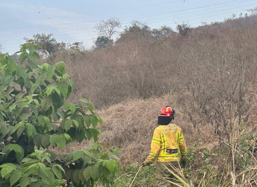 Según reportó el Cuerpo de Bomberos en redes sociales, este sábado se despacharon nueve unidades e incluso se usa un dron para evaluar la magnitud de la amenaza.