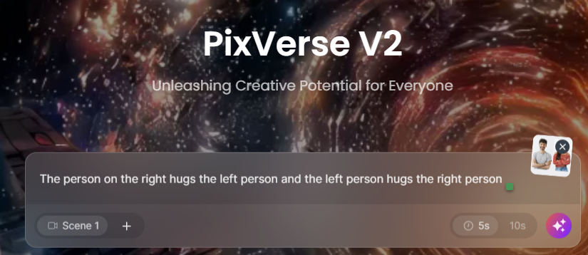 Prompt y fotografía subida a PixVerse para la creación del vídeo.