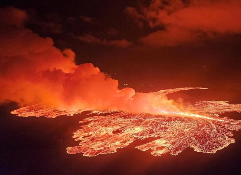 Volcán en Islandia entra en erupción cerca de Grindavik