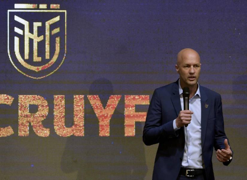 La presentación de Jordi Cruyff como nuevo entrenador de la selección de Ecuador el 13 de enero, 2020