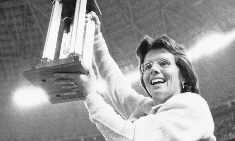 Foto de la tenista Billie Jean King.