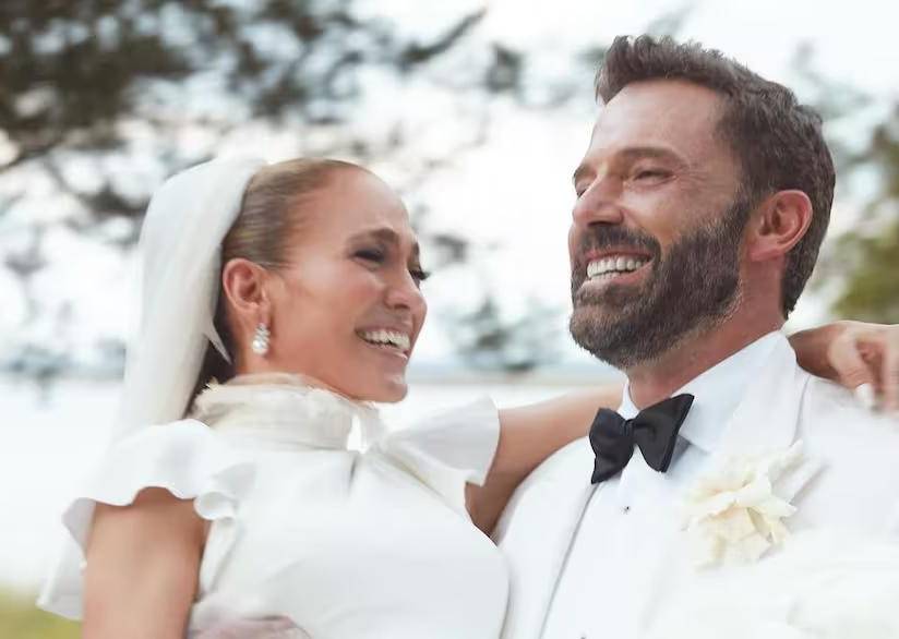 Imagen de archivo de la boda entre Jennifer López y Ben Affleck.