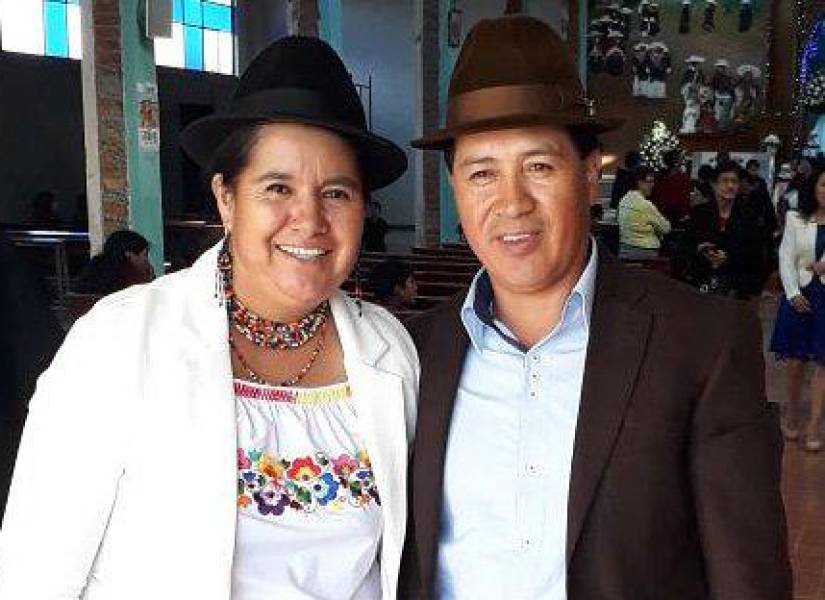 Lourdes Tibán y Raúl Ilaquiche, en una imagen de 2018.