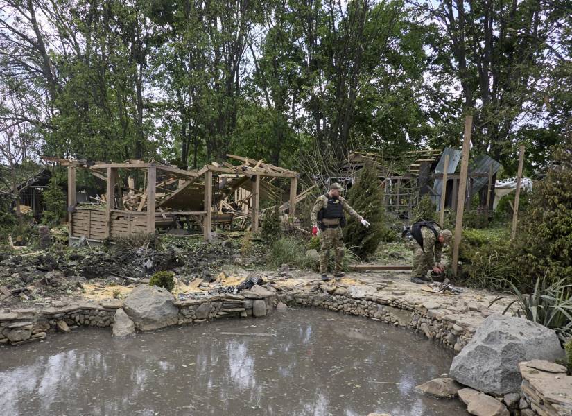 Daños en un área recreativa de la región de Járkov, que causó varios muertos por un ataque ruso