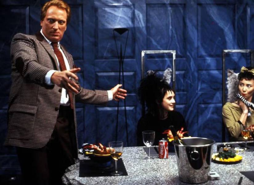 Jeffrey Jones en su papel en Beetlejuice Beetlejuice.