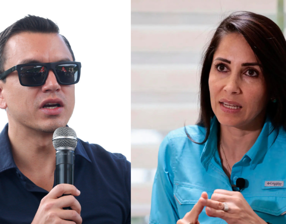 Daniel Noboa y Luisa González encabezan las encuestas.