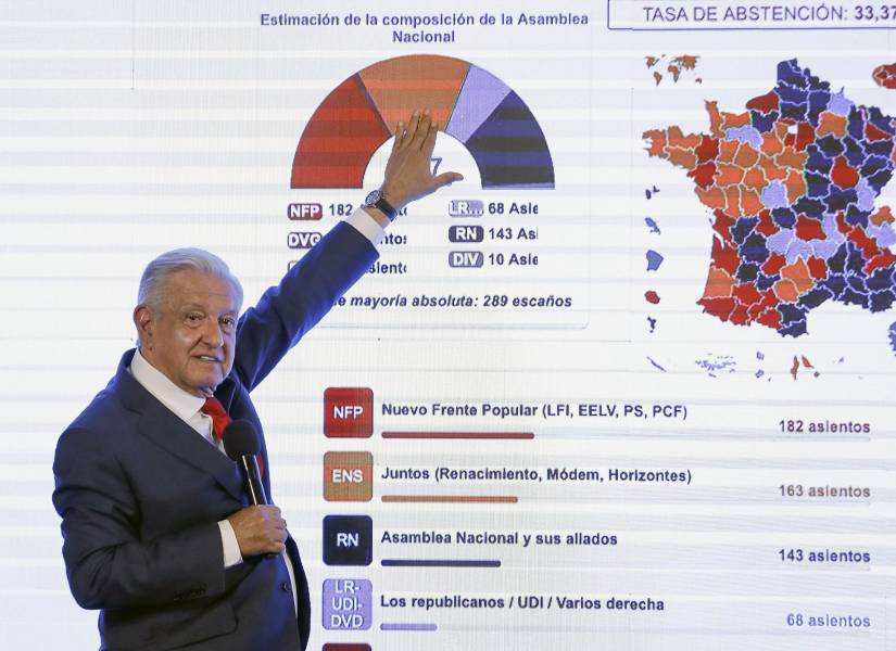 El presidente de México, Andrés Manuel López Obrador, durante una rueda de prensa.