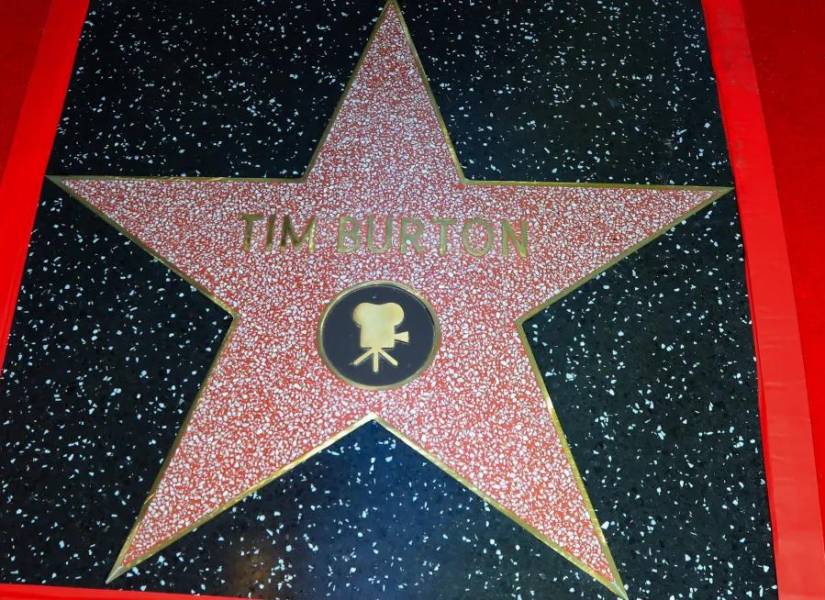 La estrella de la fama de Tim Burton.