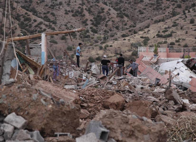 Imagen de viviendas destruidas tras un terremoto.