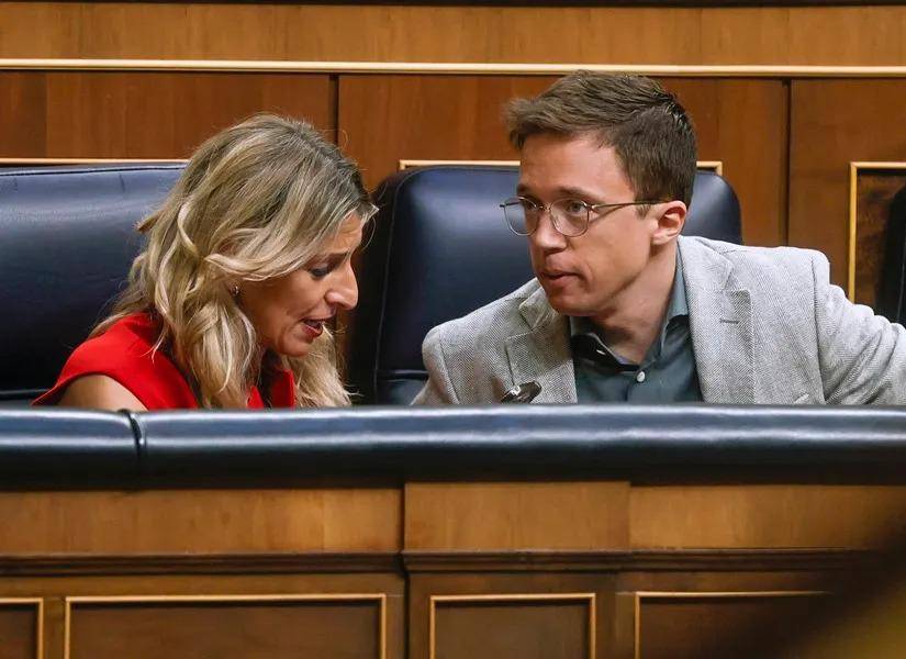 La vicepresidenta segunda del Gobierno y ministra de Trabajo, Yolanda Díaz, e Iñigo Errejón en una imagen de archivo.