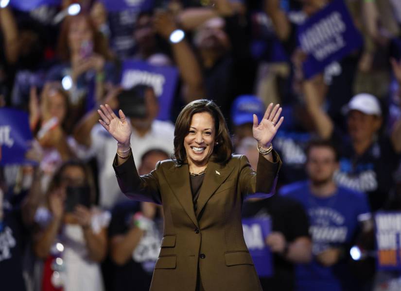 Candidata presidencial y actual vicepresidenta de Estados Unidos, Kamala Harris