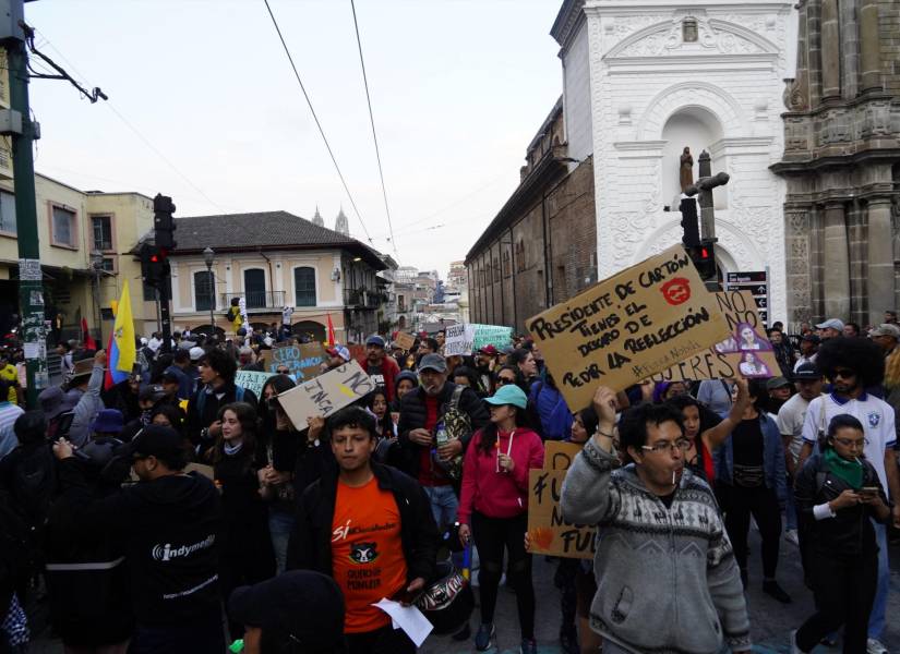 Marcha en Quito del 15 de noviembre de 2024.