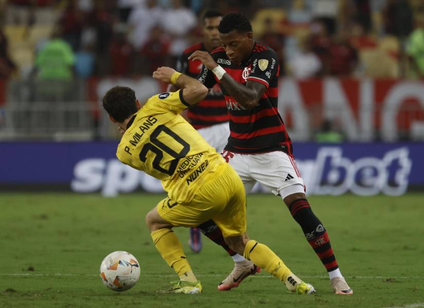 Gonzalo Plata fue titular en la ida de los cuartos de final de la Copa Libertadores ante Peñarol.