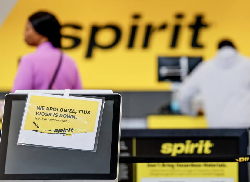 venta de boletos de Spirit Airlines en el Aeropuerto Internacional Hartsfield-Jackson de Atlanta en Atlanta, Georgia, EE.UU. EFE/EPA/ERIK S. LESSER