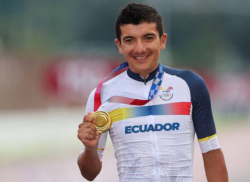 Richard Carapaz, ciclista ecuatoriano.