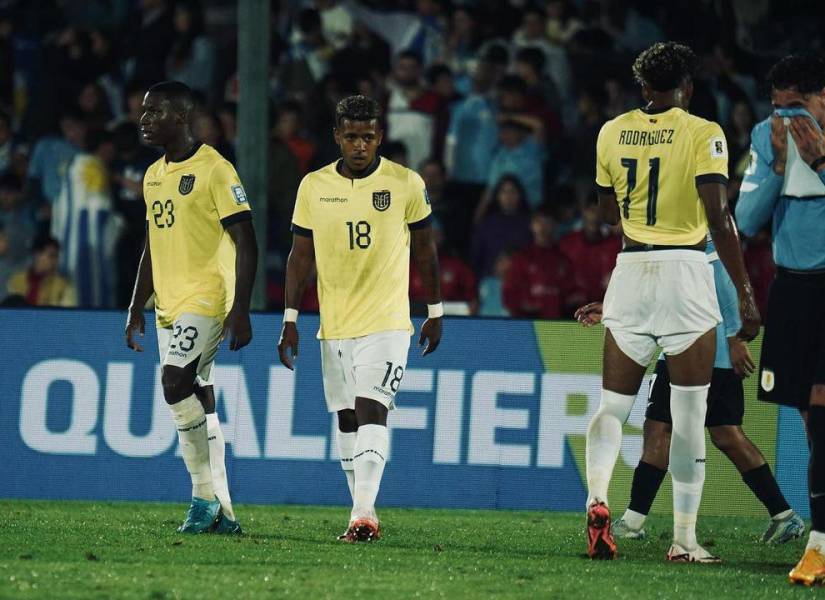 Kenny Mercado debutó con Ecuador ante Uruguay en las Eliminatorias Sudamericanas.