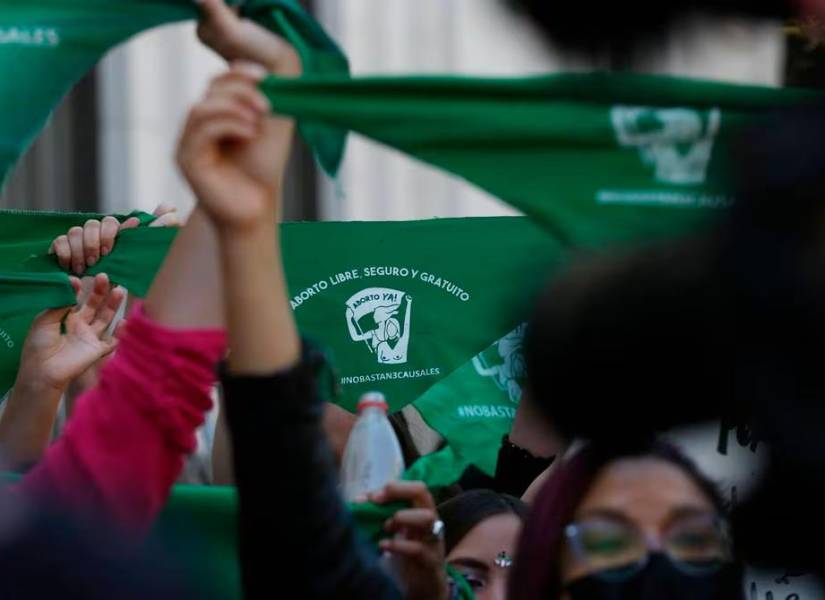 Marcha pro aborto en Chile.