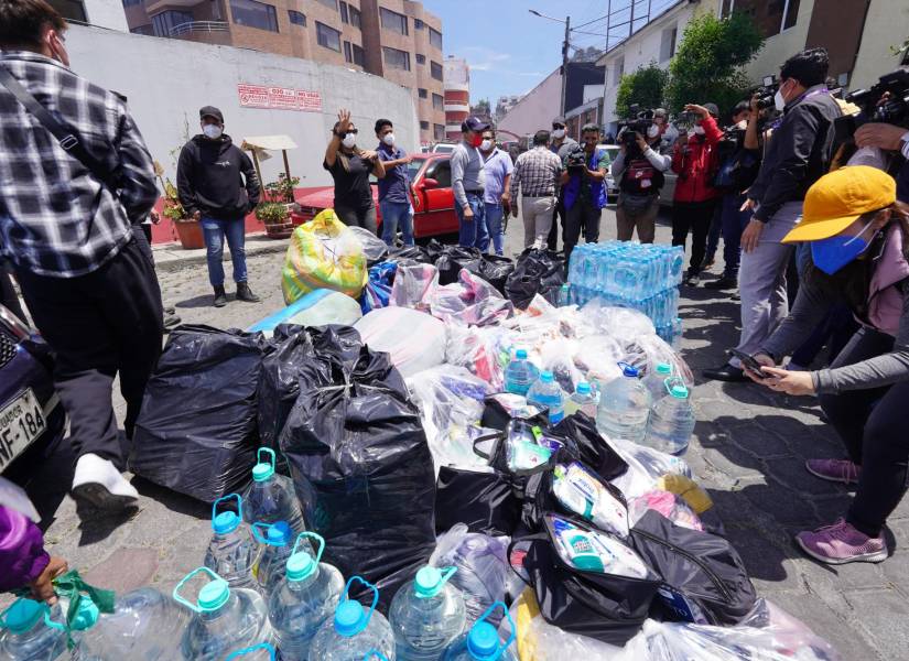 Las donaciones realizadas por el MIES para los damnificados.