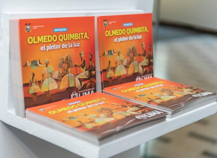 Folletos de la exposición de Olmedo Quimbita.