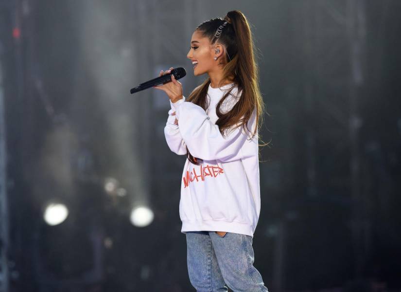 Fotografía de la cantante Ariana Grande en su concierto One Love Manchester