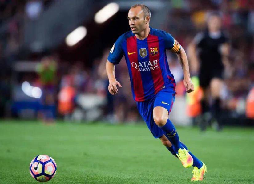 Andrés Iniesta en un partido con FC Barcelona