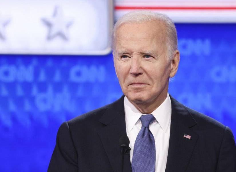 El presidente de Estados Unidos, Joe Biden durante el debate