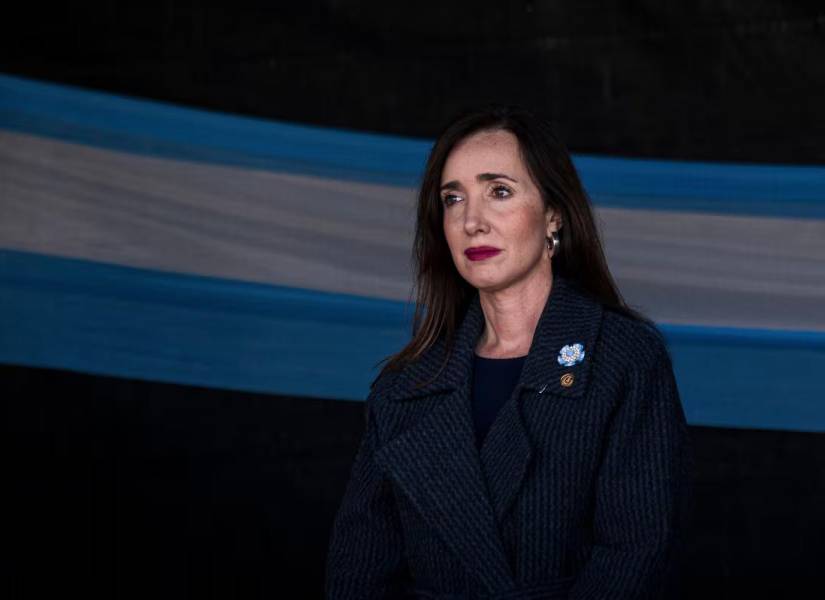 Victoria Villarruel durante una ceremonia policial en Buenos Aires, Argentina, en julio pasado.