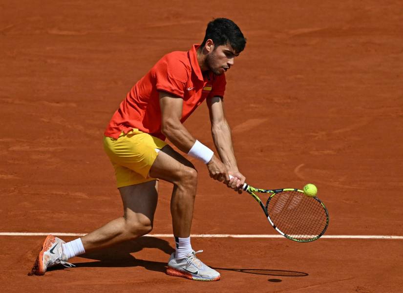 El tenista español, Carlos Alcaraz, en su partido ante Felix Auger Aliassime