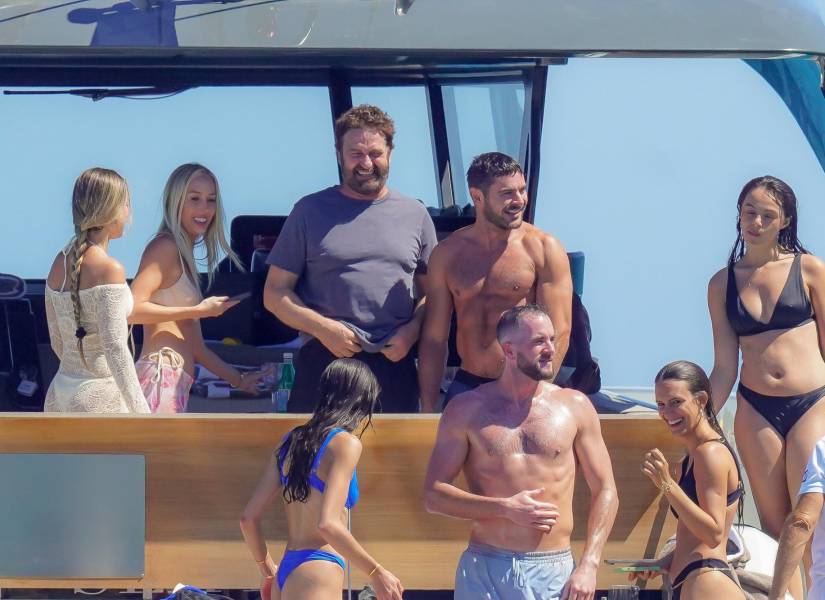 Zac Efron y Gerard Butler disfrutan de sus vacaciones en un lujoso yate en St-Tropez, rodeados de una encantadora compañía.