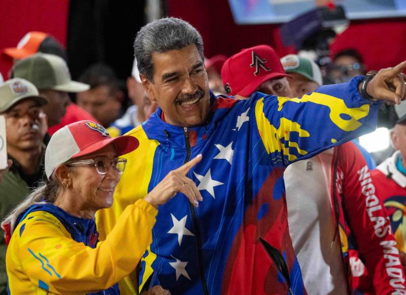 El presidente de Venezuela, Nicolás Maduro con Cilia Flores