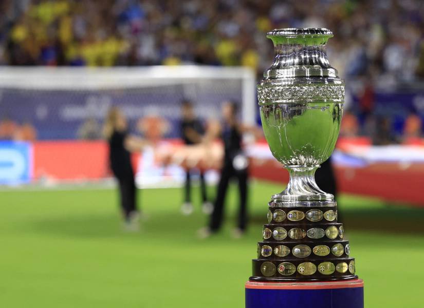 Imagen del trofeo de la Copa América 2024 que ganó Argentina ante Colombia en Miami.