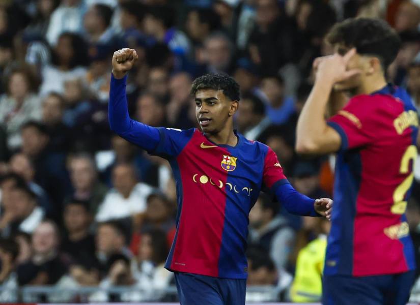 Lamine Yamal anotó el tercer gol en El Clásico ante el Real Madrid.