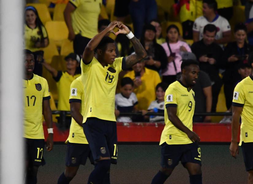 Los jugadores de Ecuador en su último partido en Guayaquil.