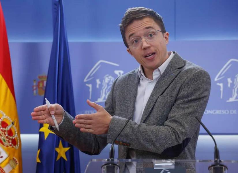 El portavoz de Sumar, Íñigo Errejón, este martes en el Congreso.