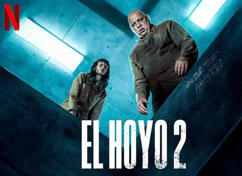 El hoyo 2, película dirigida por Galder Gaztelu-Urrutia, con Milena Smit, Hovik Keuchkerian, Natalia Tena.