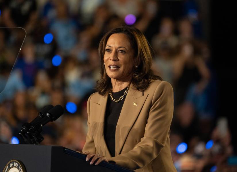 Candidata presidencial y actual vicepresidenta, Kamala Harris