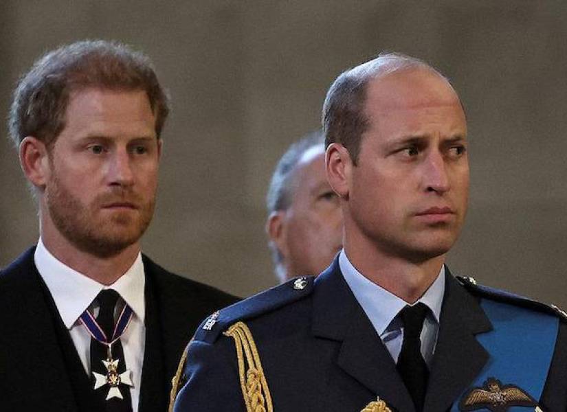 Fotografía de los príncipes William y Harry