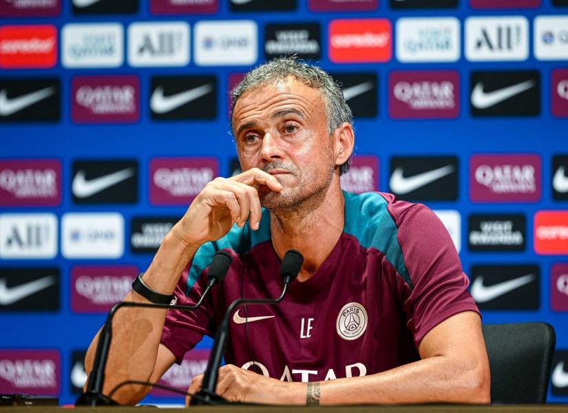 El entrenador del PSG, Luis Enrique, en rueda de prensa