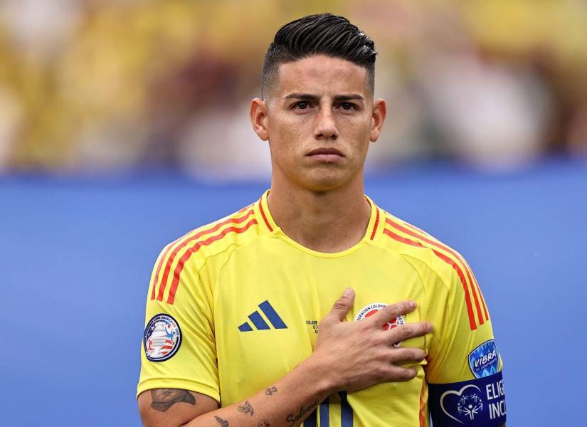 James Rodríguez, capitán y figura de Colombia.