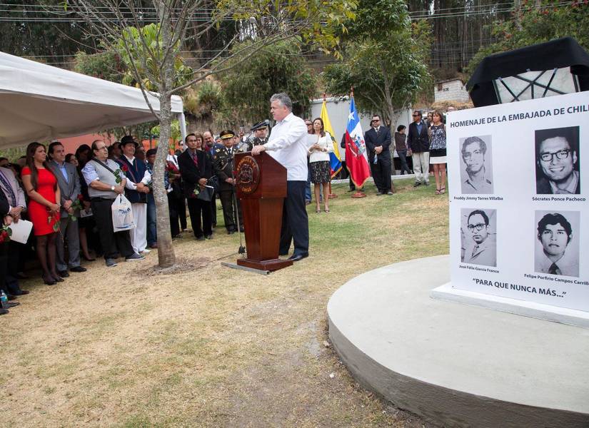 En 2014, la Embajada de Chile rindió homenaje a los ecuatorianos fallecidos en 1973