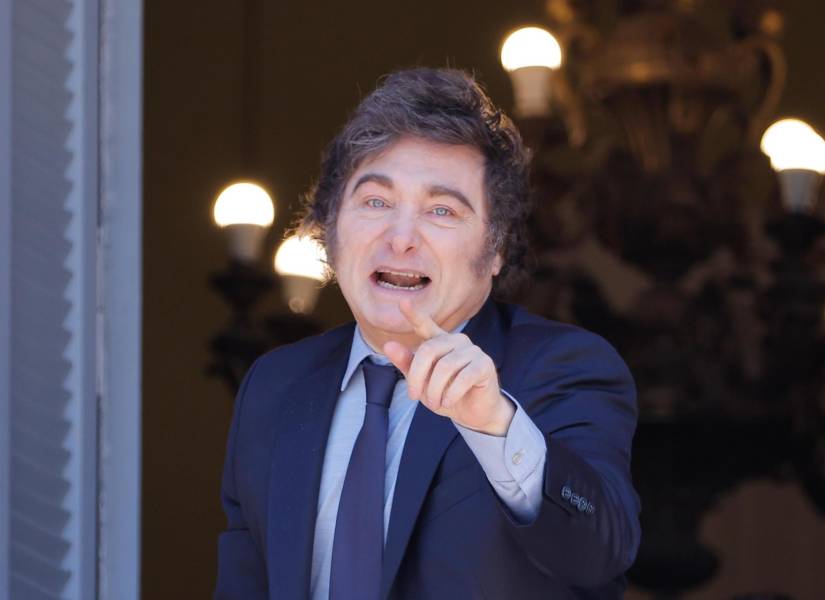 El presidente de Argentina, Javier Milei, en la Casa Rosada en Buenos Aires (Argentina).