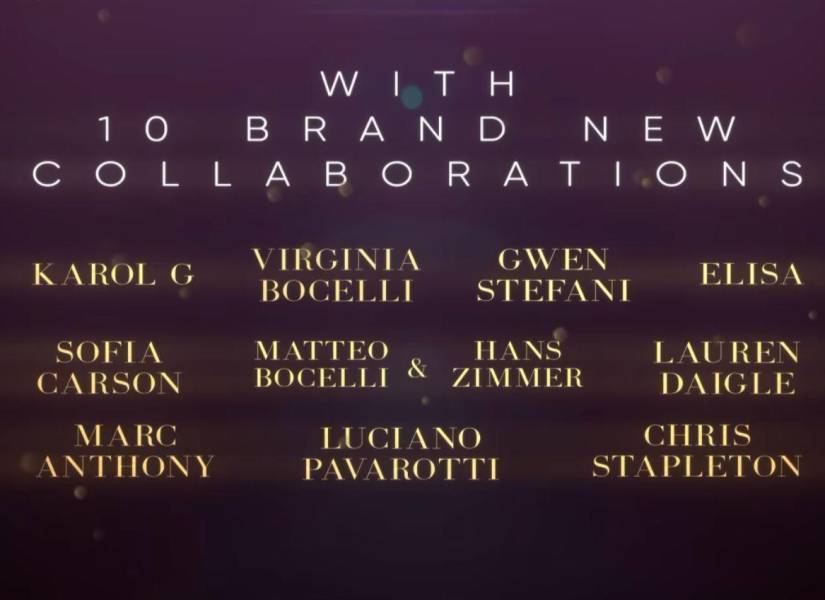 Cantantes que serán parte del nuevo álbum de Andrea Bocelli