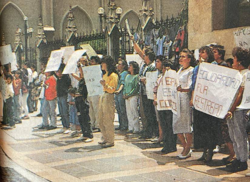 Cientos de personas salieron a manifestarse por la desaparición de los hermanos.