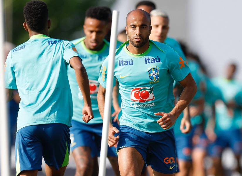 Entrenamiento de la selección de Brasil.