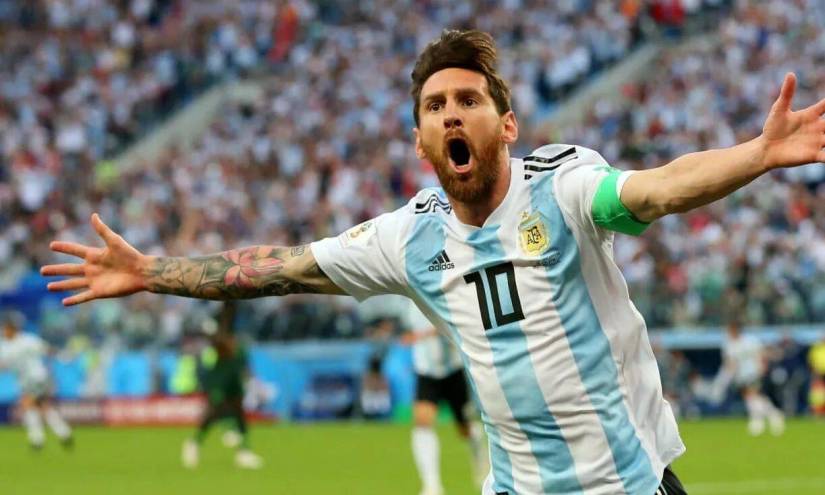Lionel Messi celebra un gol en el Mundial de Rusia 2018